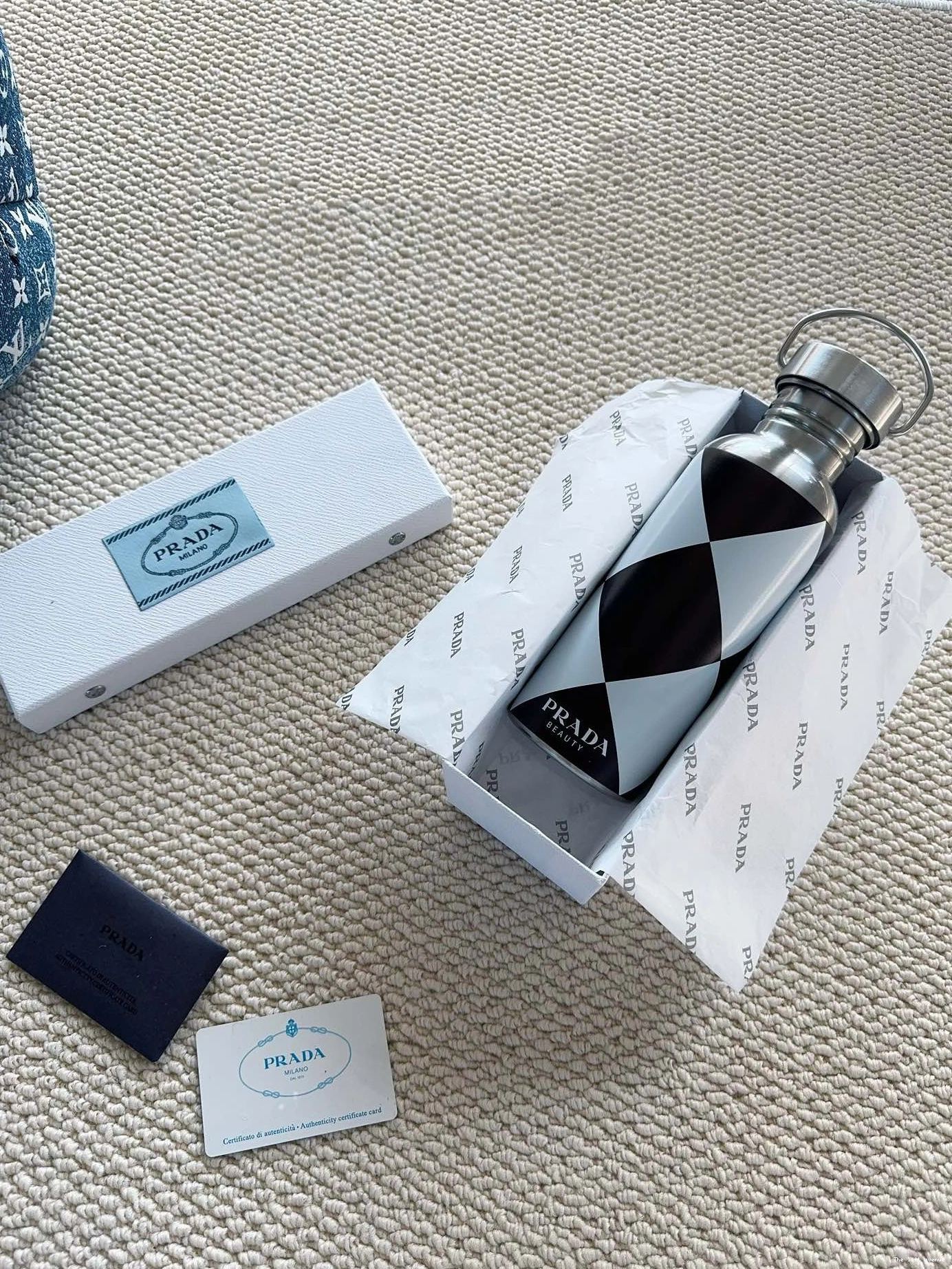 STAINLESS STEEL PRADA CHECKERED BOTTLE 0811